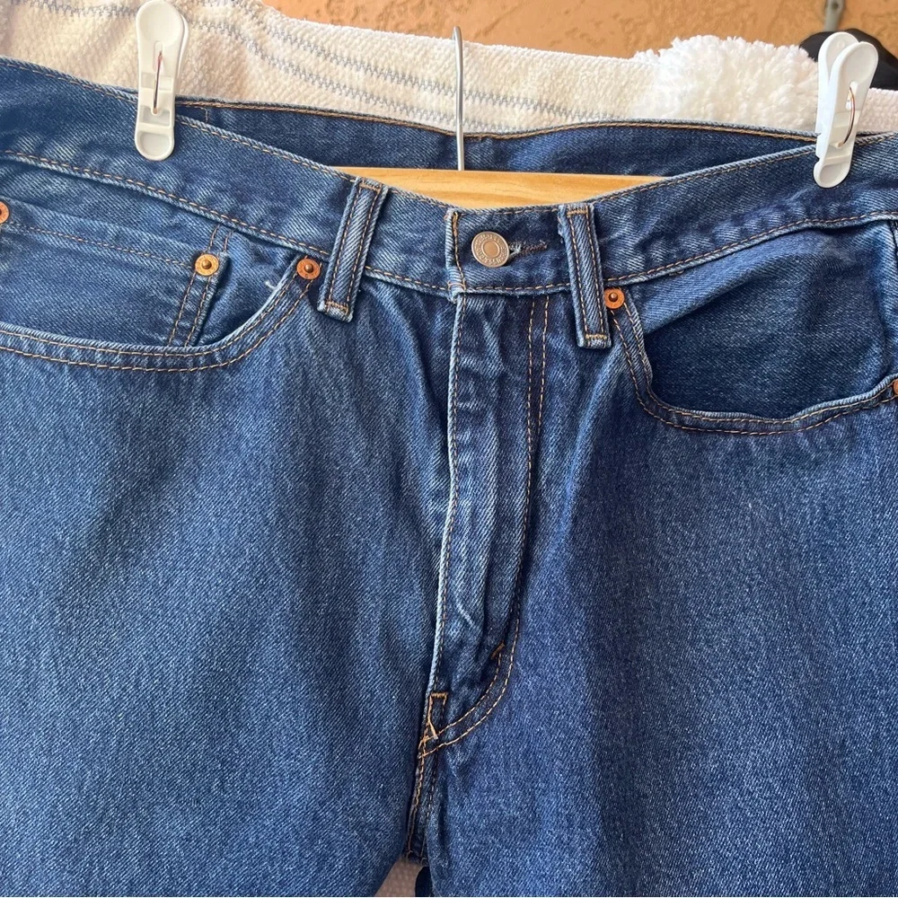 Levi's Blue 505 Straight Jeans Classic Denim